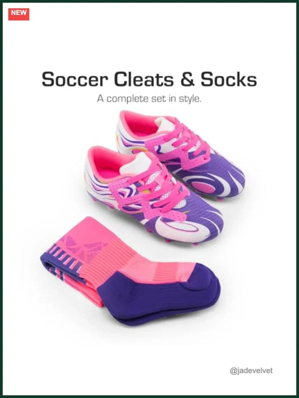 Toddler Soccer Cleats with Socks for Little/Big Kid Youth Firm Ground
